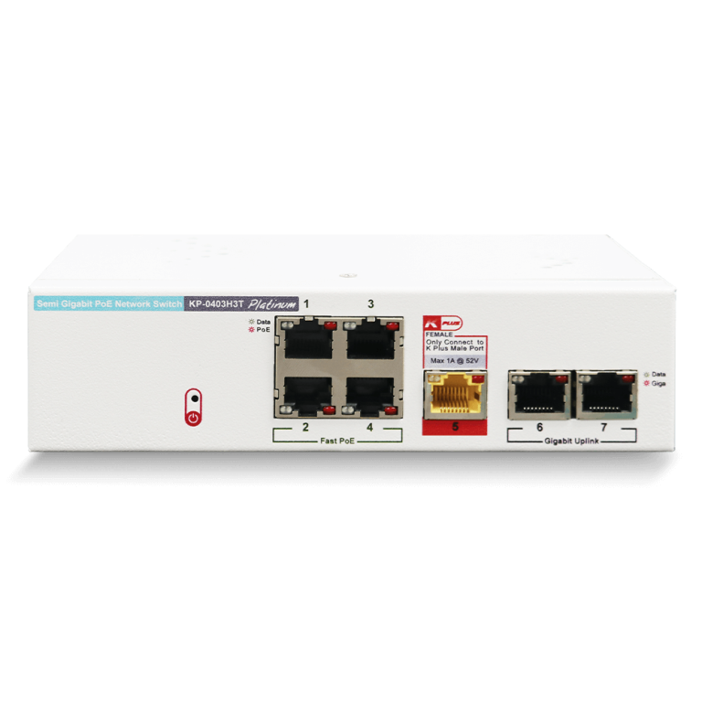 سوئیچ شبکه PoE کی دی تی مدل KP-0403H3T