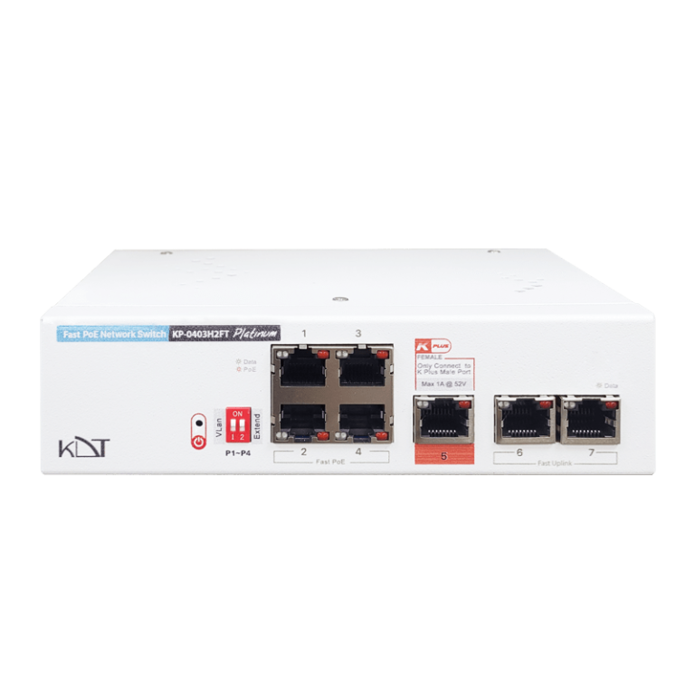 سوئیچ شبکه PoE کی دی تی مدل KP-0403H2FT