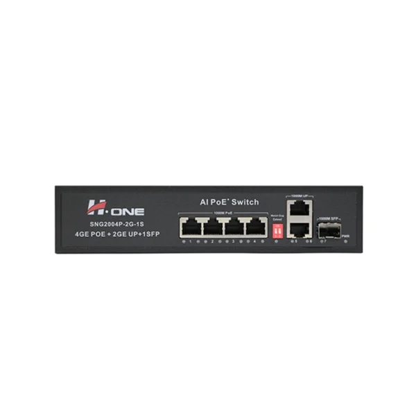 سوئیچ شبکه 4پورت POE گیگ اچ وان مدل H1 Switch SNG2004P-2G-1S