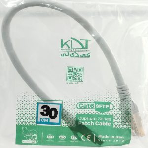 کابل پچ کورد 30 سانت CAT6 SFTP کی دی تی مدل PC-30CM6SFTP