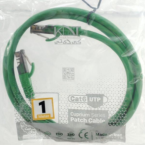 کابل پچ کورد 1 متر CAT6 UTP کی دی تی مدل PC-100CM6UTP